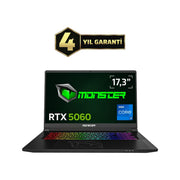Monster Tulpar T7 V26.2.2 i7-13620H 32 GB 1 TB SSD RTX5060 17.3" FreeDOS Full HD Gaming Laptop - Outlet