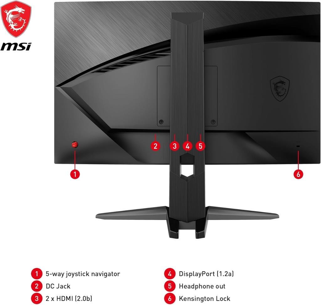 MSI G24C6P E2 23.6" 1 ms Full HD Curved 180 Hz Oyuncu Monitörü - Outlet