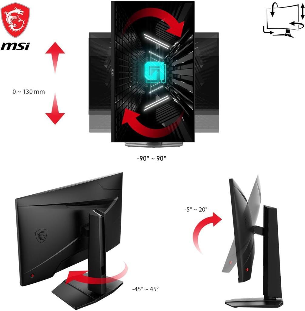 MSI G274QPF E2 27" 1 ms 2K Pivot IPS 180 Hz Oyuncu Monitörü Outlet