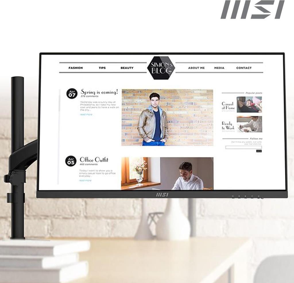 MSI Modern MD271P 27" 5 ms Full HD Pivot IPS 75 Hz Monitör - Teşhir