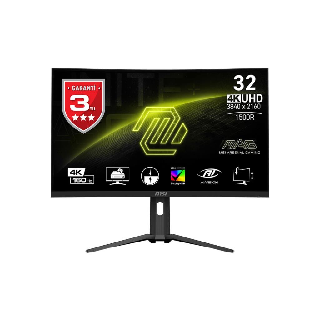 MSI MAG 321CUP 31.5" 1 ms 4K Curved 160 Hz Oyuncu Monitörü Teşhir