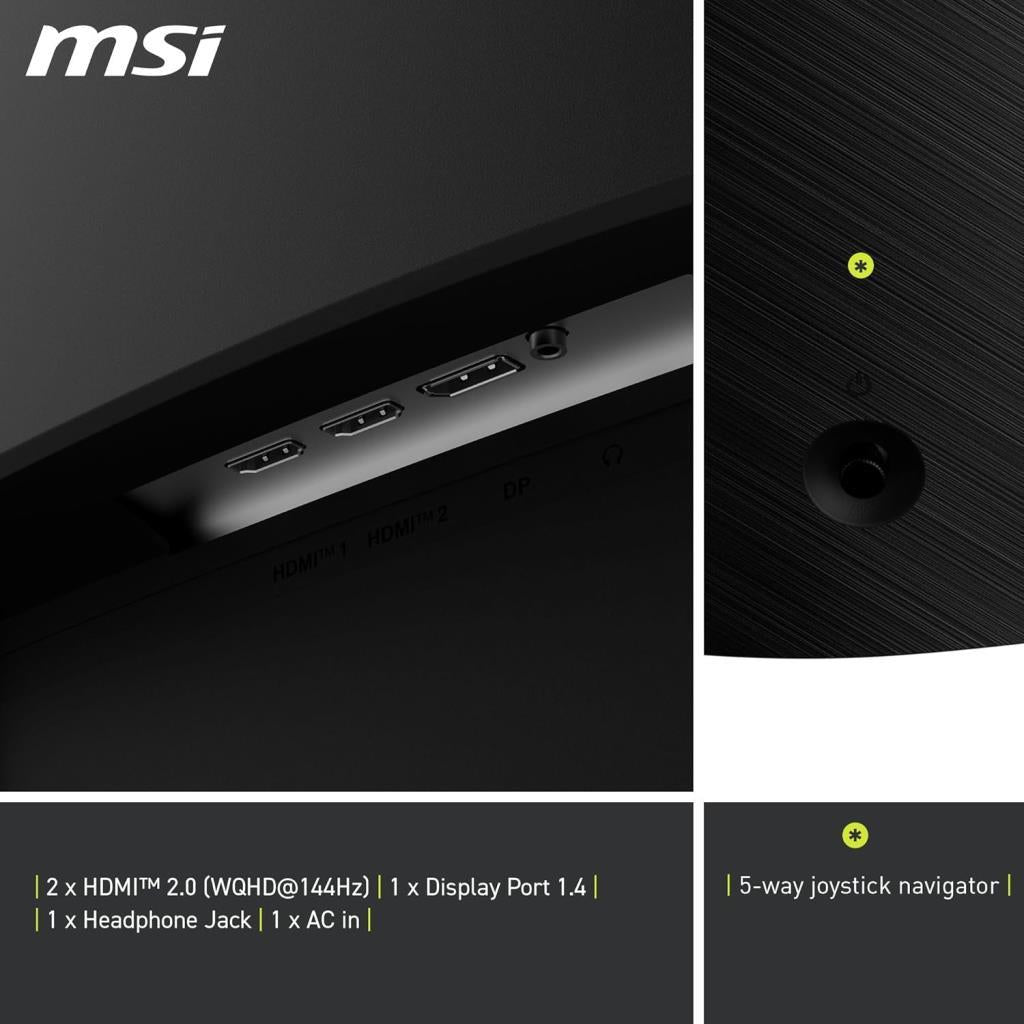 MSI MAG 32CQ6F 31.5" 0.5 ms 2K Curved 180 Hz Oyuncu Monitörü Teşhir