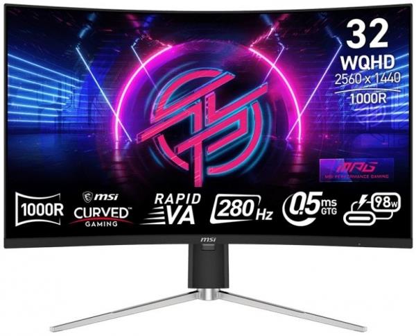 MSI MPG 325CQRXF 31.5" WQHD 280Hz 0.5ms 1000R Curved Rapid VA Gaming Monitör - Outlet