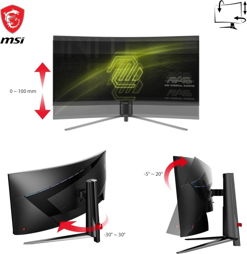 MSI MAG 345CQR 34" 1 ms WQHD Curved 180 Hz Oyuncu Monitörü Outlet