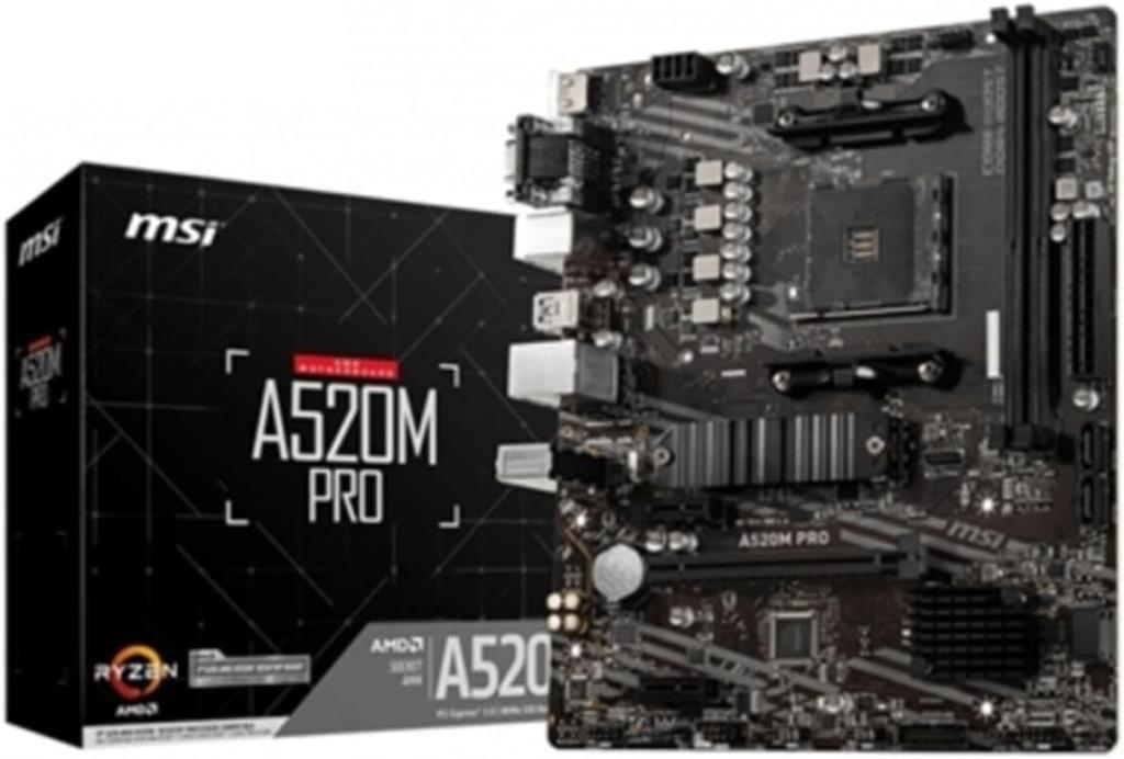 MSI A520M Pro AMD AM4 DDR4 Micro ATX Anakart - OUTLET