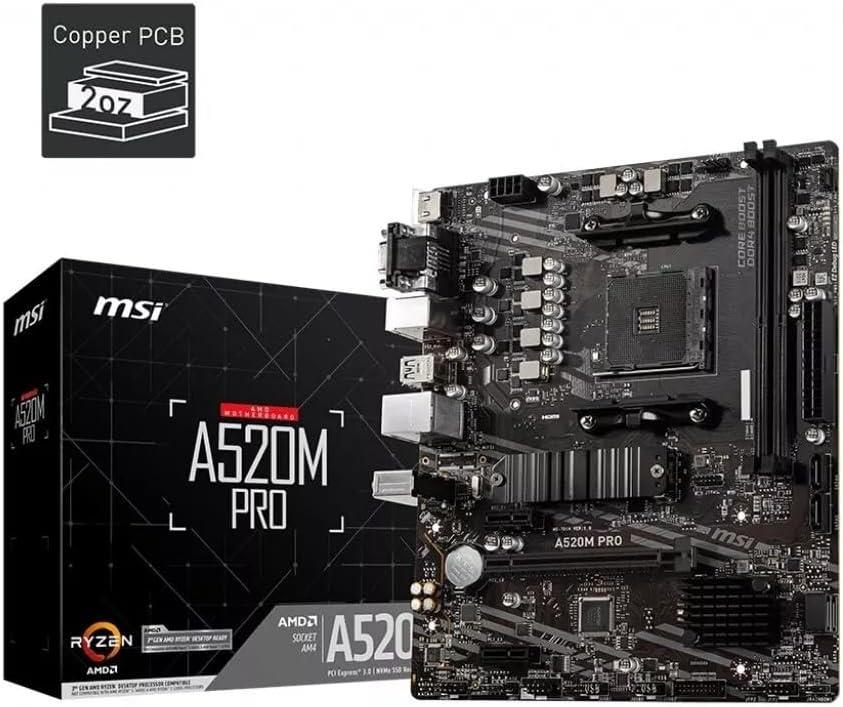 MSI A520M Pro AMD AM4 DDR4 Micro ATX Anakart - OUTLET