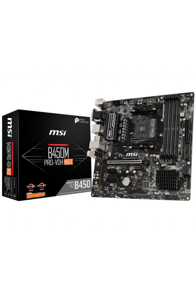 MSI B450M PRO-VDH Max AMD AM4 DDR4 Micro ATX Anakart Outlet