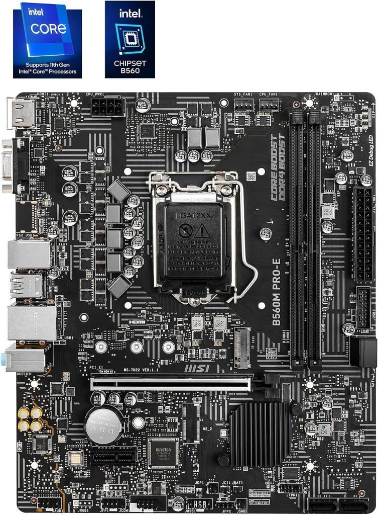 MSI B560M PRO-E Intel LGA1200 DDR4 mATX Anakart