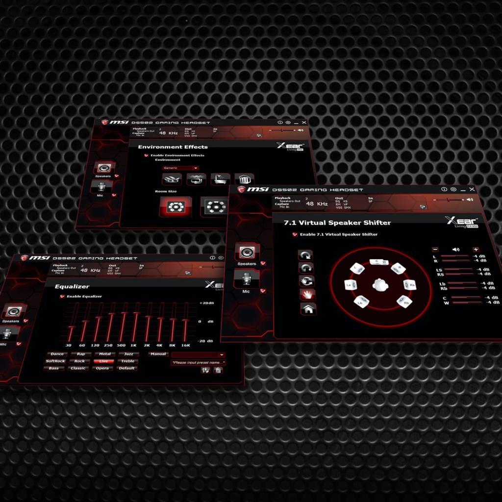 MSI DS502 7.1 USB Kablolu Kulak Üstü Oyuncu Kulaklığı Teşhir