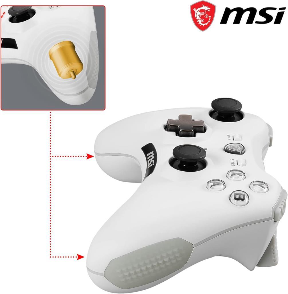 MSI Force GC20 V2 White Wired Game Controller Display