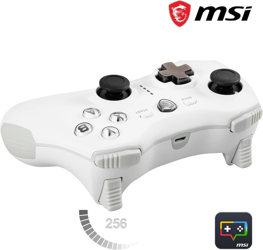 MSI Force GC20 V2 White Wired Game Controller Display