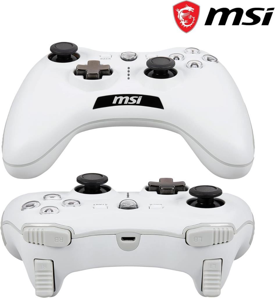 MSI Force GC20 V2 White Wired Game Controller Display