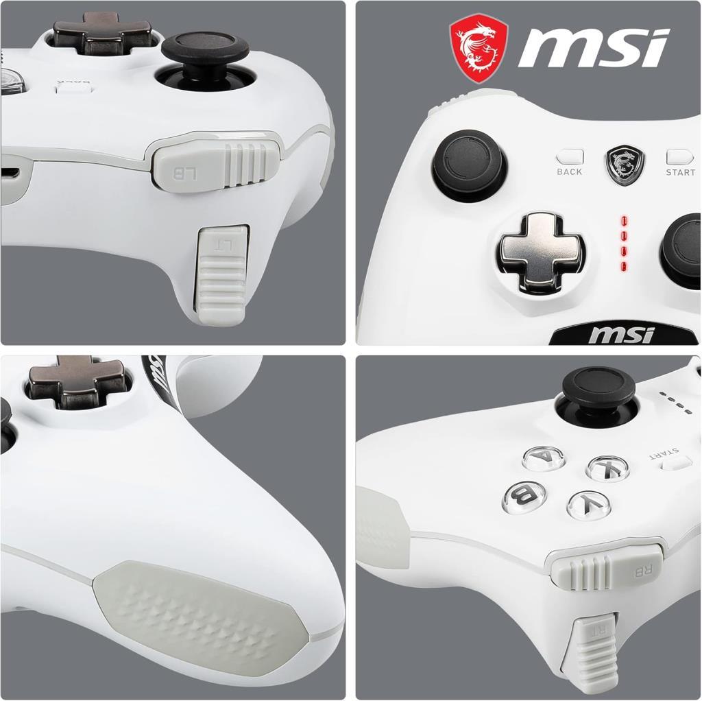 MSI Force GC20 V2 White Wired Game Controller Display