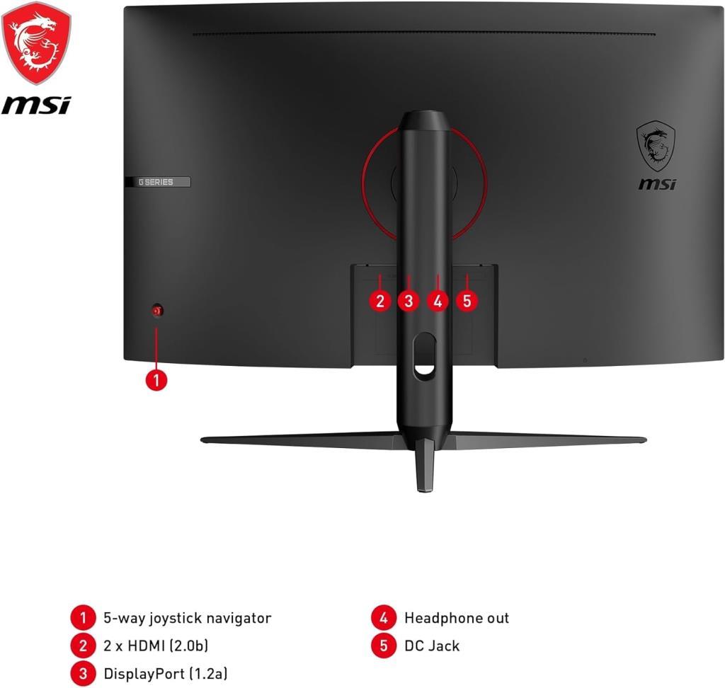 MSI G32CQ5P 31.5" 1 ms 2K Curved 170 Hz Oyuncu Monitörü Outlet