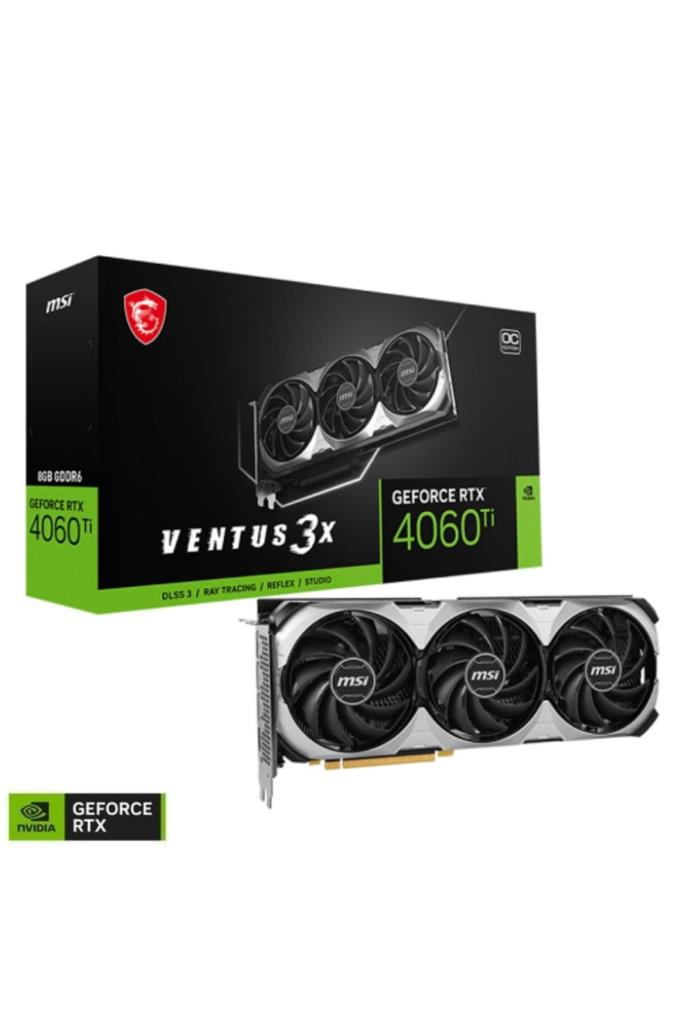 MSI RTX 4060 TI Ventus 3X 8G OC 128 Bit GDDR6 8 GB Ekran Kartı Outlet