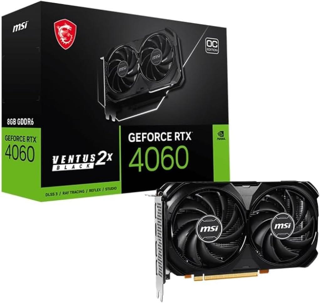 MSI RTX 4060 Ventus 2X Black 8G OC 128 Bit GDDR6 8 GB Ekran Kartı Outlet