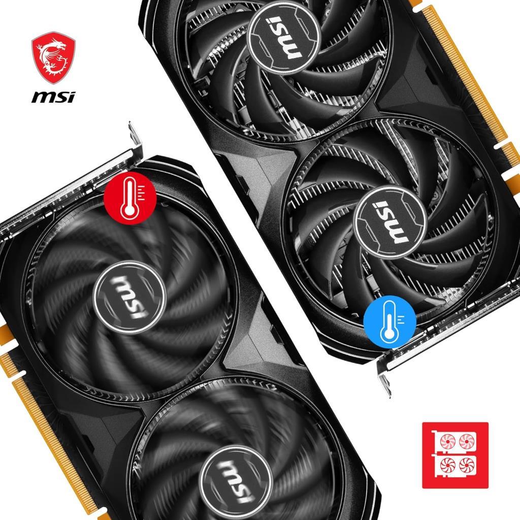 MSI RTX 4060 Ventus 2X Black 8G OC 128 Bit GDDR6 8 GB Ekran Kartı Outlet