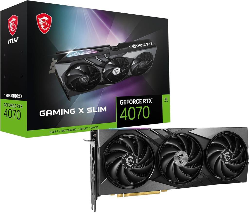 MSI RTX 4070 Gaming X Slim 12G 192 Bit GDDR6X 12 GB Graphics Card 