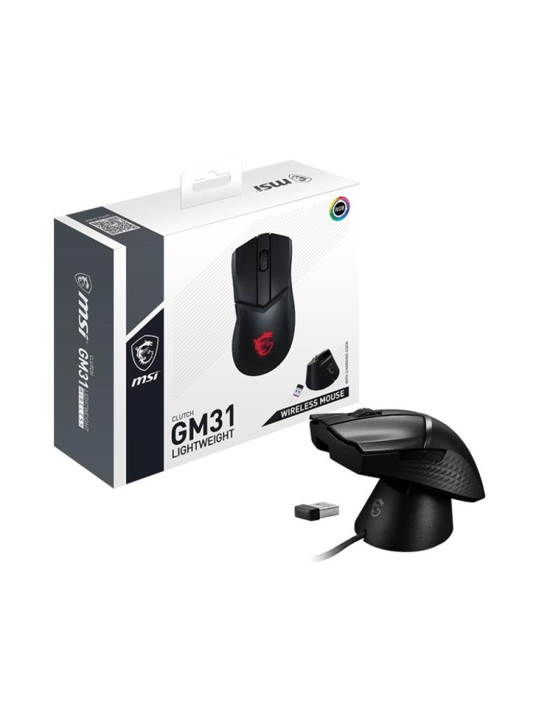 MSI Clutch GM31 Lightweight RGB Makrolu Şarjlı Ergonomik Optik Kablosuz Oyuncu Mouse Teşhir