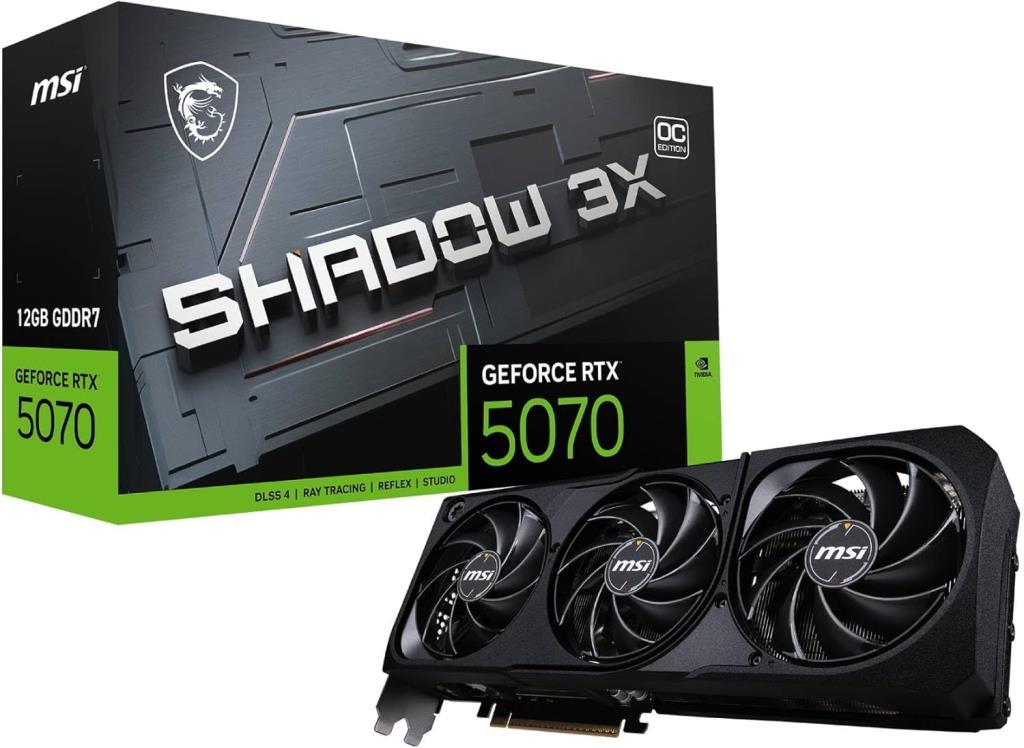 MSI RTX 5070 Shadow 3X OC 12G G5070-12S3C 192 Bit GDDR7 12 GB Ekran Kartı Outlet