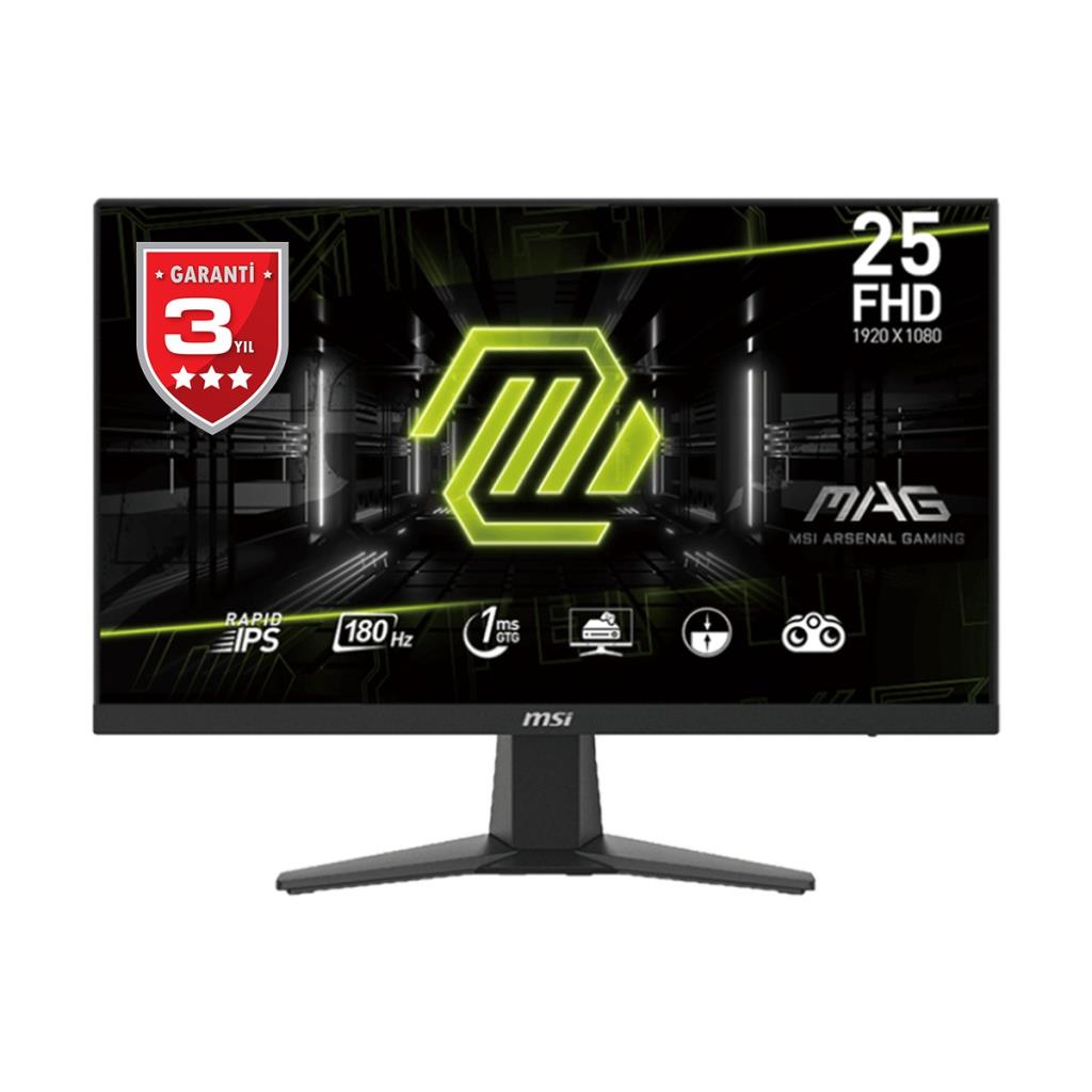 MSI MAG 256F 24.5" 1 ms Full HD IPS 180 Hz Oyuncu Monitörü Teşhir
