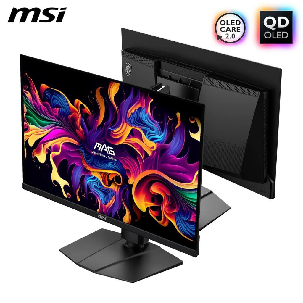 MSI MAG 271QPX QD-OLED 26.5" 0.03 ms 2K Pivot 360 Hz Oyuncu Monitörü Outlet