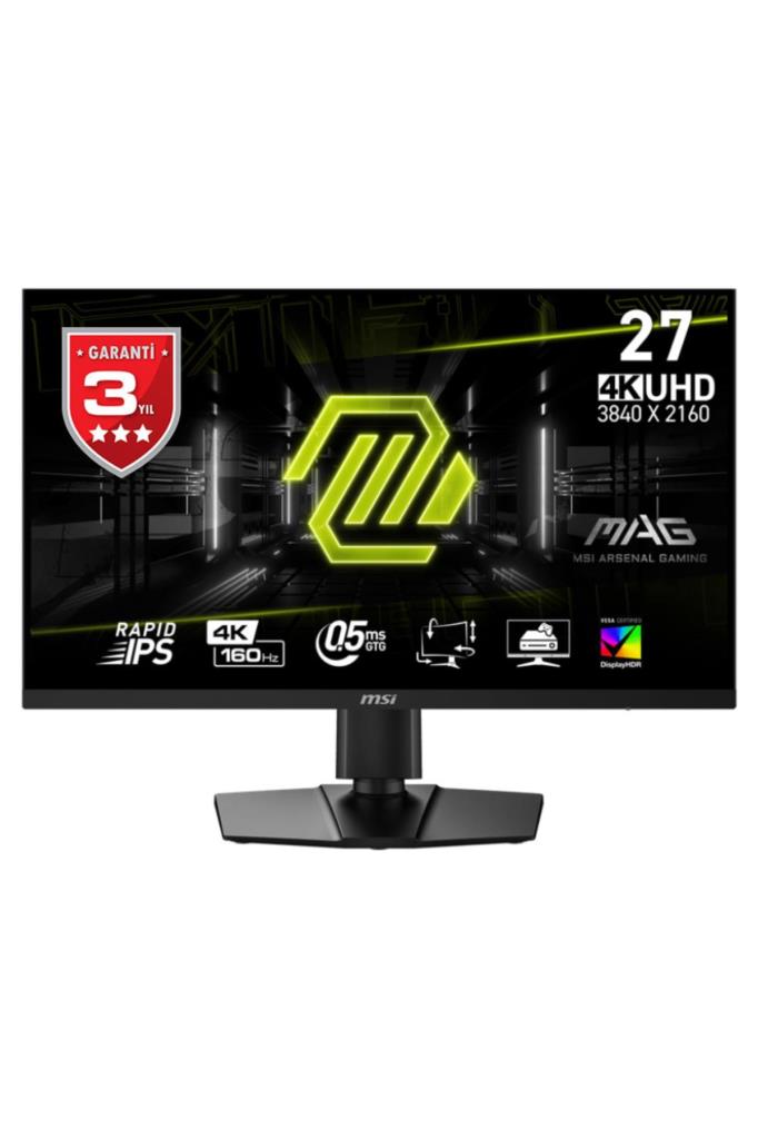 MSI MAG 274UPF E2 27" 0.5 ms 4K Pivot IPS 160 Hz Oyuncu Monitörü Teşhir