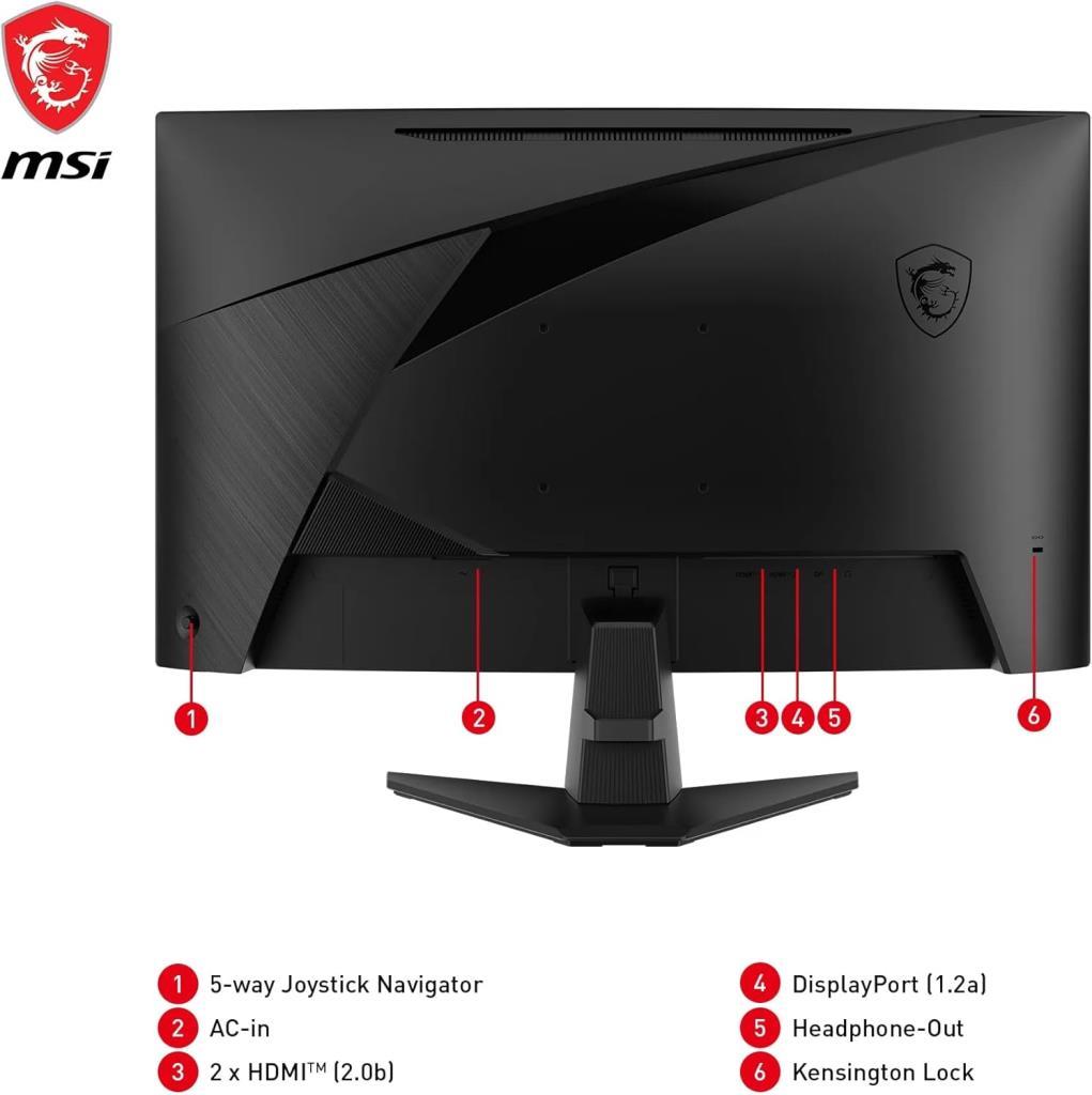 MSI MAG 27C6F 27" 0.5 ms Full HD Curved 180 Hz Oyuncu Monitörü Teşhir