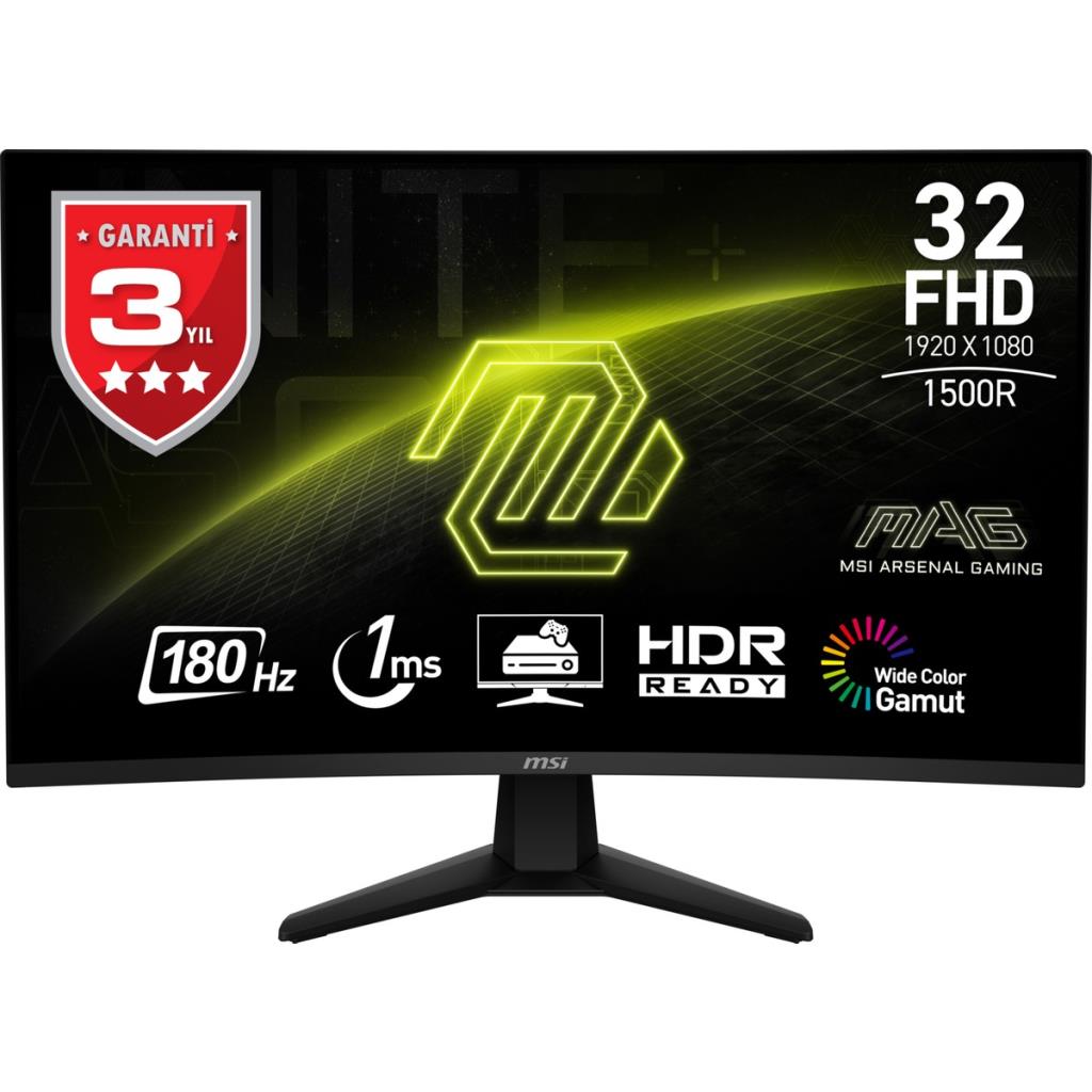 MSI MAG 32C6 31.5" 1 ms Full HD Curved 180 Hz Oyuncu Monitörü Outlet