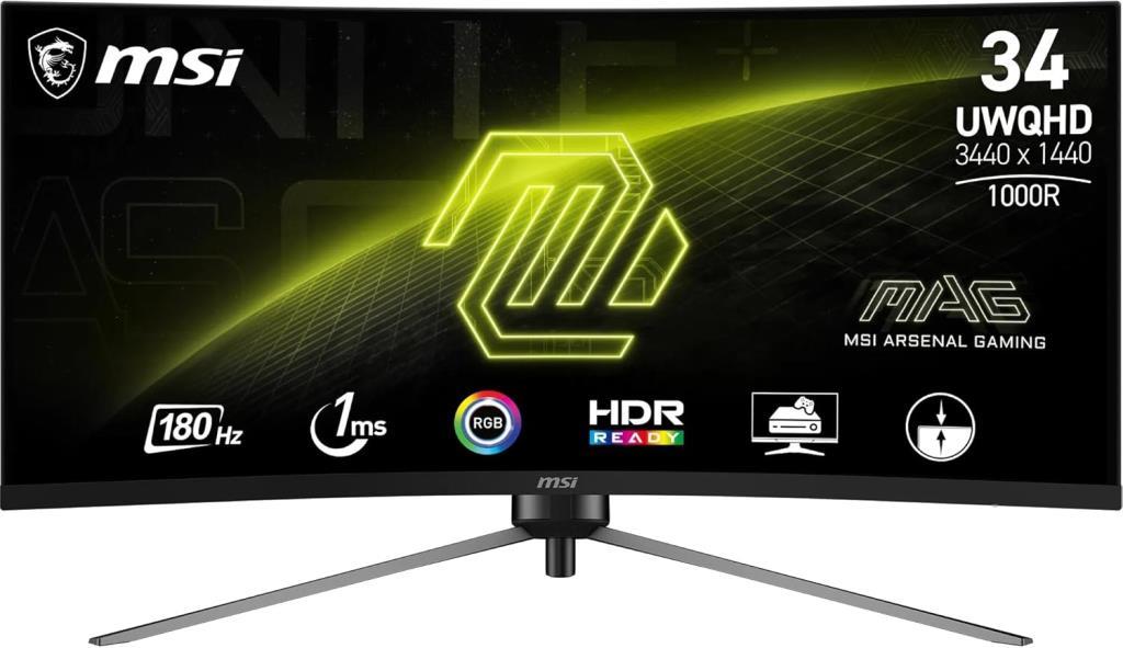 MSI MAG 345CQR 34" 1 ms WQHD Curved 180 Hz Oyuncu Monitörü Teşhir