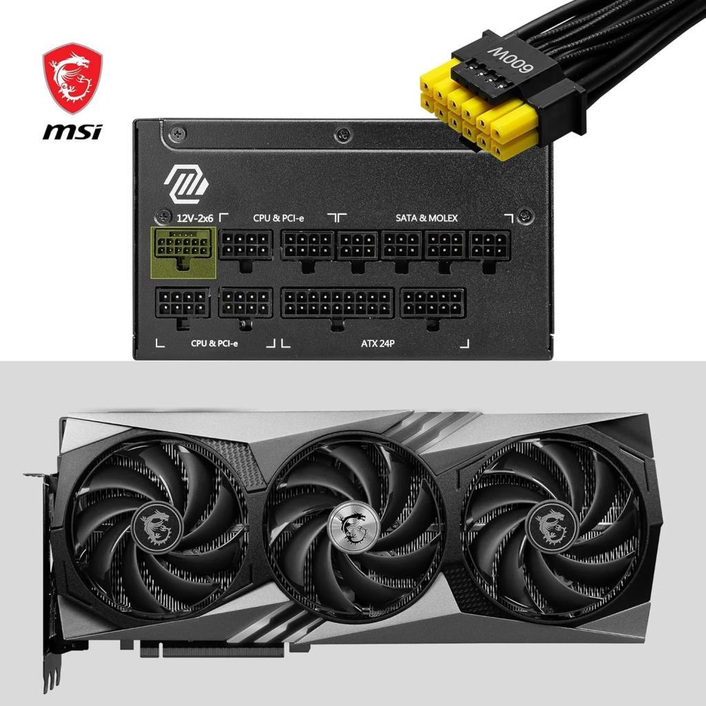 MSI MAG A1250GL Gen5 1250 W Power Supply Outlet