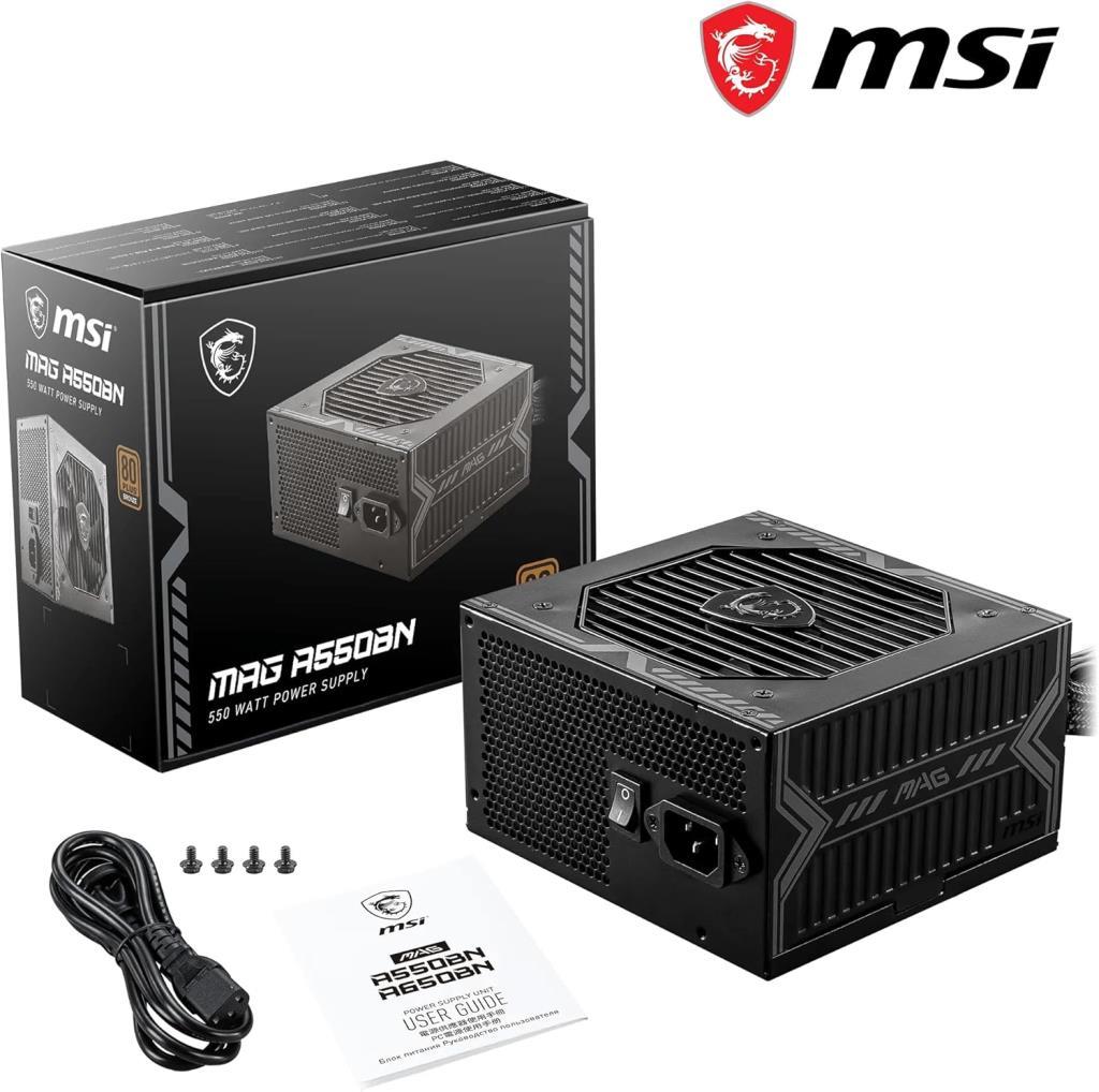 MSI MAG A550BNL 550 W Power Supply Outlet