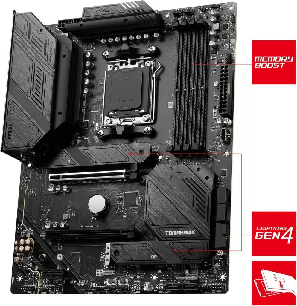 MSI Mag B650 Tomahawk Wi-Fi AMD AM5 DDR5 ATX Anakart Teşhir