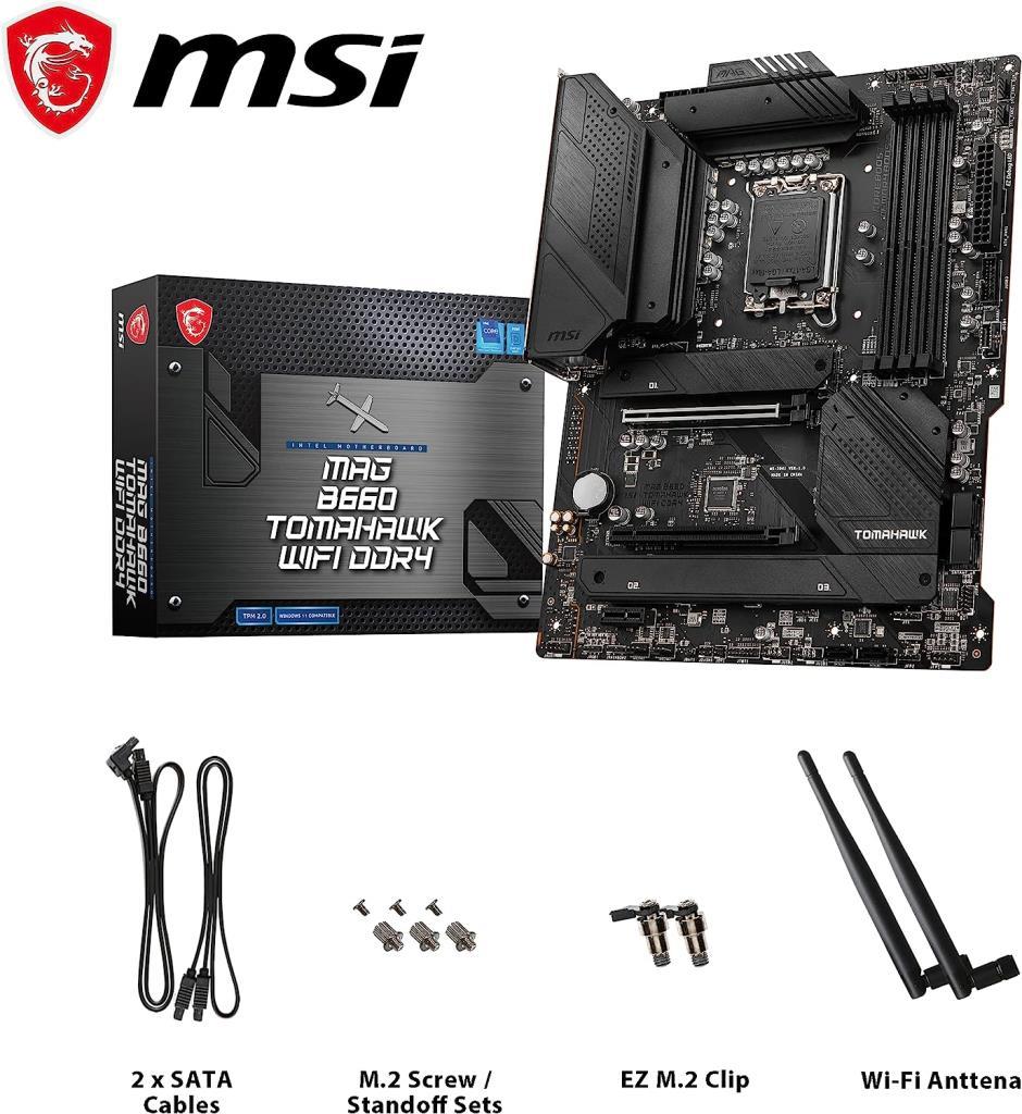 MSI Mag B660 Tomahawk Wi-Fi Intel LGA1700 DDR4 ATX Anakart Teşhir