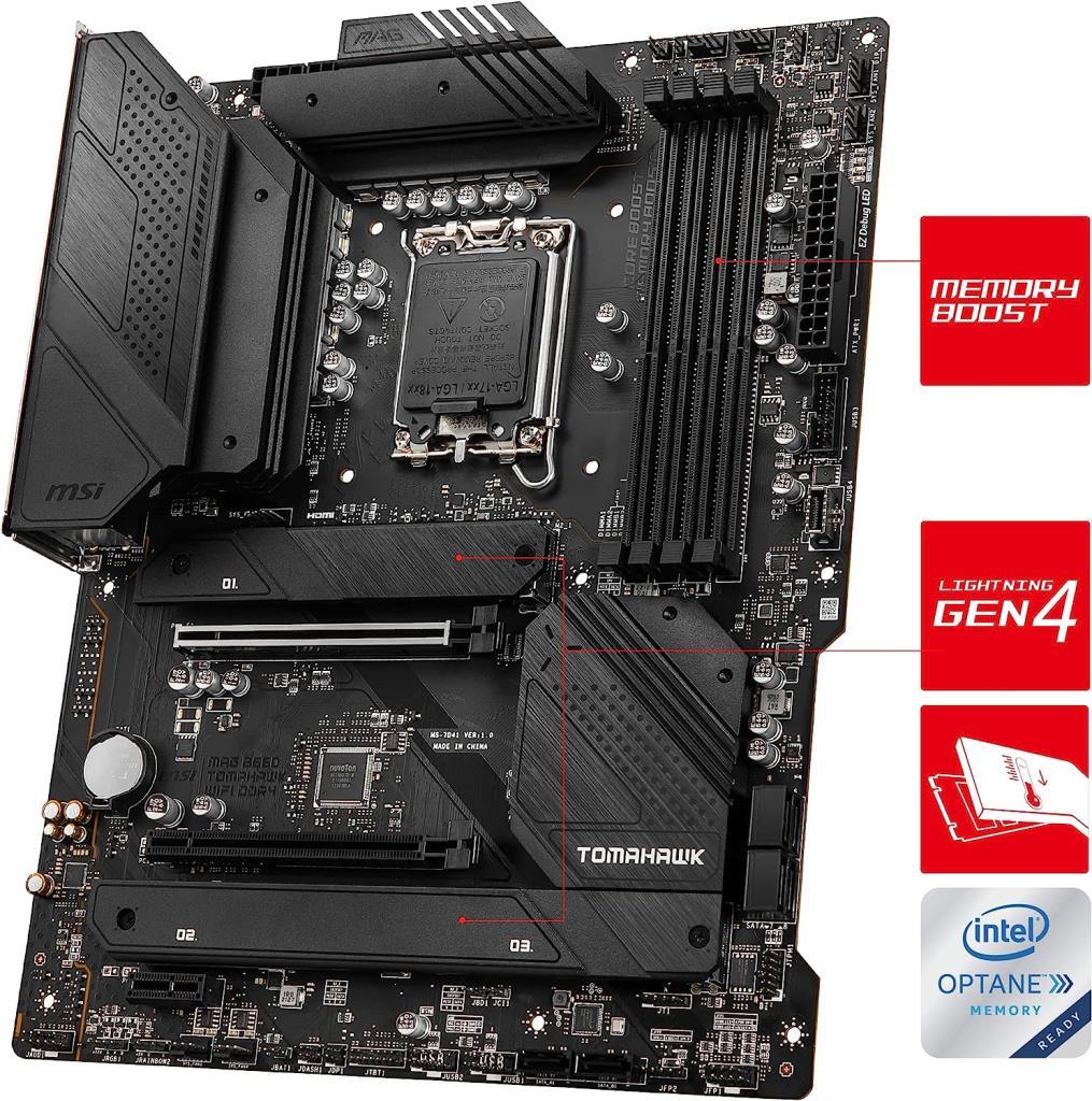 MSI Mag B660 Tomahawk Wi-Fi Intel LGA1700 DDR4 ATX Anakart Teşhir