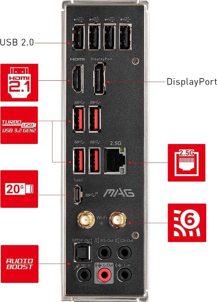 MSI Mag B660 Tomahawk Wi-Fi Intel LGA1700 DDR4 ATX Anakart Teşhir