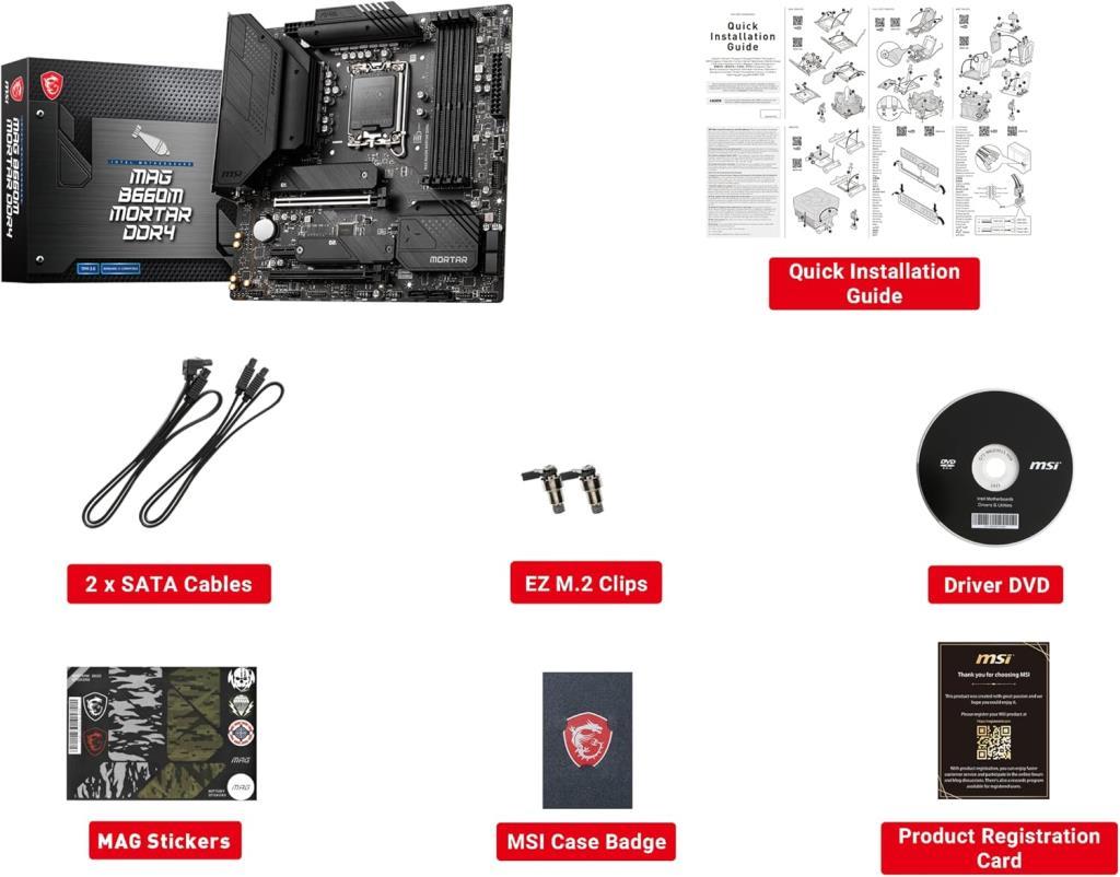 MSI Mag B660M Mortar Intel LGA1700 DDR4 Micro ATX Anakart - Outlet