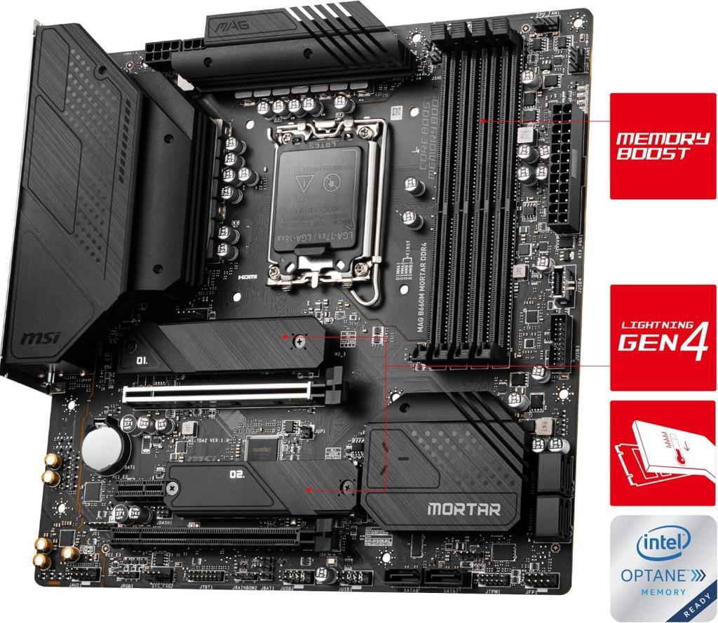 MSI Mag B660M Mortar Intel LGA1700 DDR4 Micro ATX Anakart - Outlet