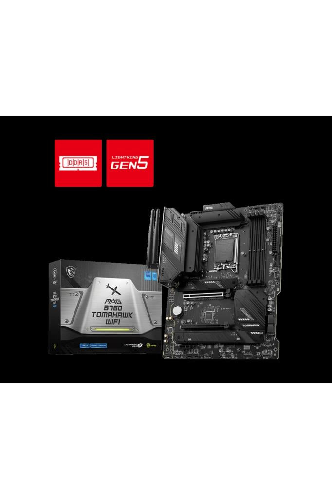 MSI MAG B760 Tomahawk Wi-Fi Intel LGA1700 DDR5 ATX Anakart Outlet