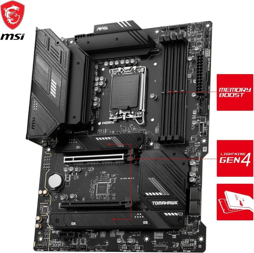 MSI MAG B760 Tomahawk Wi-Fi Intel LGA1700 DDR5 ATX Anakart Teşhir