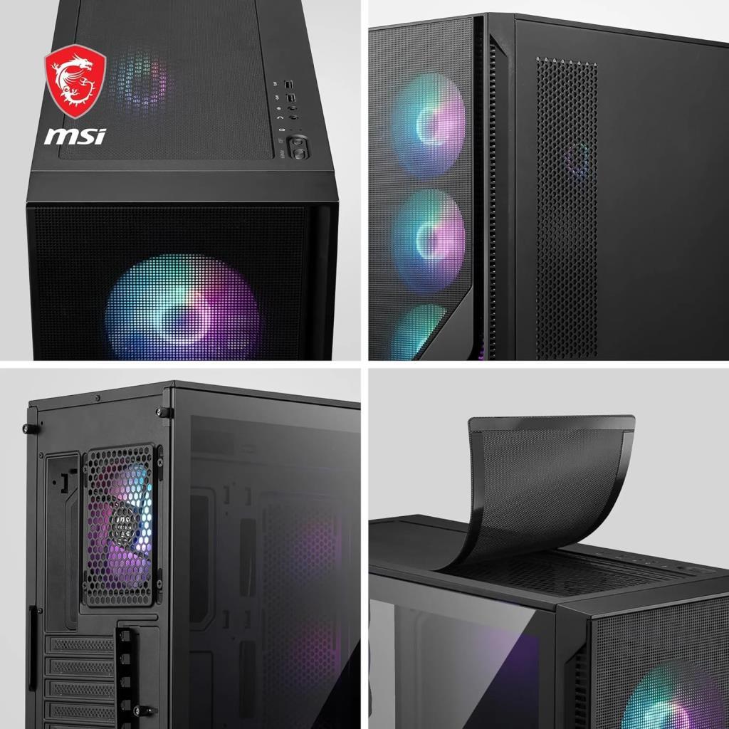 MSI Mag Forge 320R Airflow ARGB 4 Fanlı ATX Oyuncu Kasası