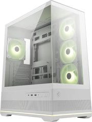 MSI MAG PANO 110R PZ White – Mid-Tower oyun bilgisayarı kasası – 400 mm uzunluğa kadar GPU'ları destekler, çıkarılabilir toz filtresi, USB 20 Gbit/s (Tip C), Back-Connect-ATX ve Micro-ATX