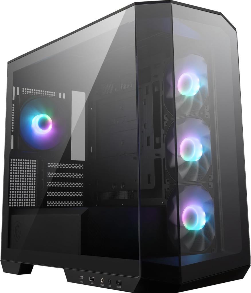 MSI MAG PANO M100R PZ TEMPERLİ CAM 3X120MM 1X120MM ARGB FAN MATX PANORAMİK GAMİNG BİLGİSAYAR KASASI Teşhir