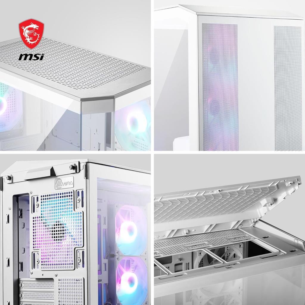 MSI MAG Pano M100R PZ ARGB 4 Fanlı Beyaz Micro ATX Bilgisayar Kasası - Teşhir