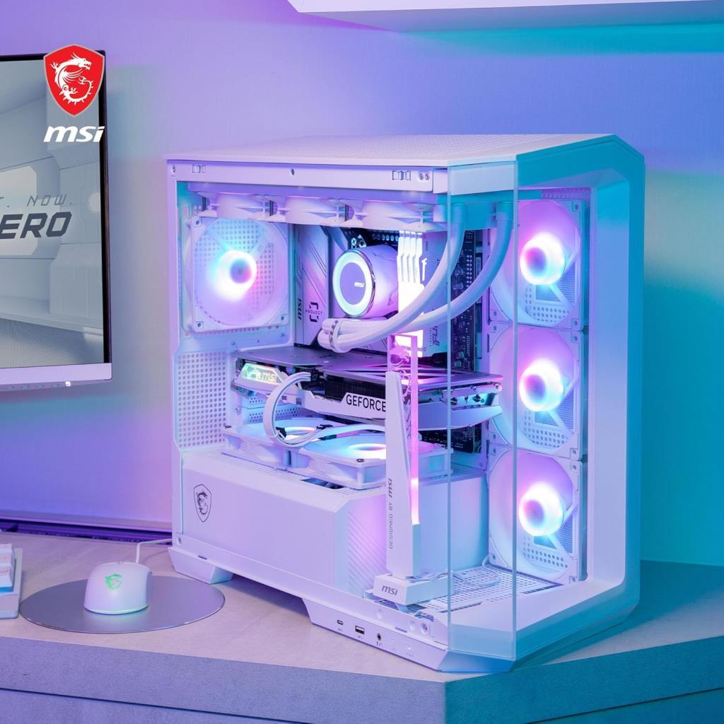MSI MAG Pano M100R PZ ARGB 4 Fanlı Beyaz Micro ATX Bilgisayar Kasası - Teşhir