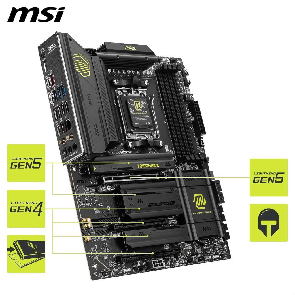MSI MAG X870 Tomahawk Wi-Fi AMD AM5 DDR5 ATX Anakart