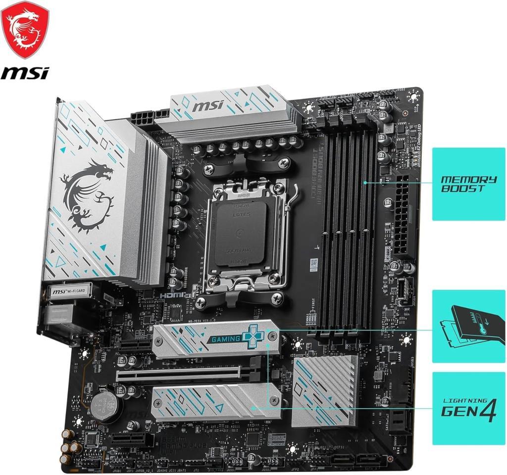 MSI B650M Gaming Plus Wi-Fi AMD AM5 DDR5 Micro ATX Anakart Teşhir