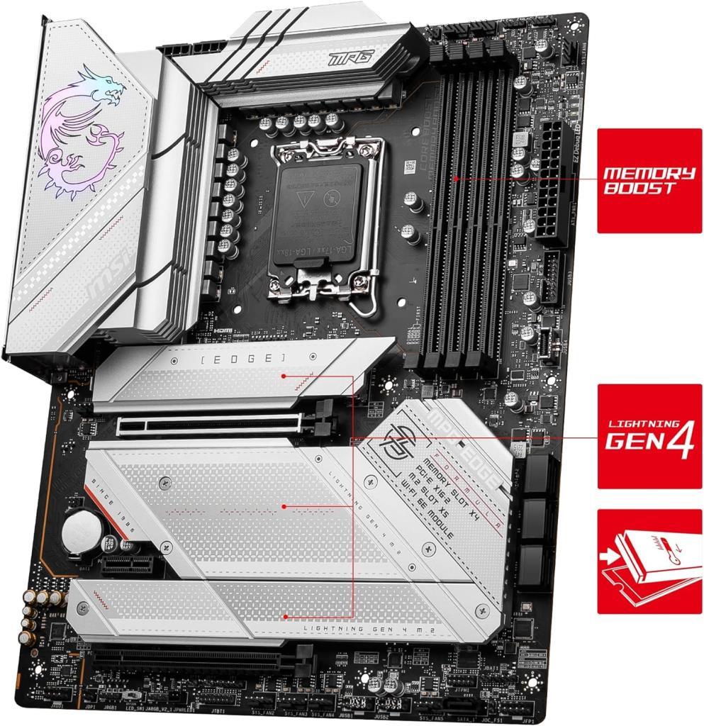 MSI Mpg Z790 Edge Wi-Fi Intel LGA1700 DDR4 ATX Anakart - Outlet