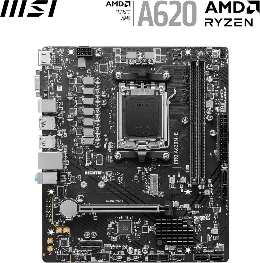 MSI Pro A620M-E AMD AM5 DDR5 Micro ATX Anakart Teşhir