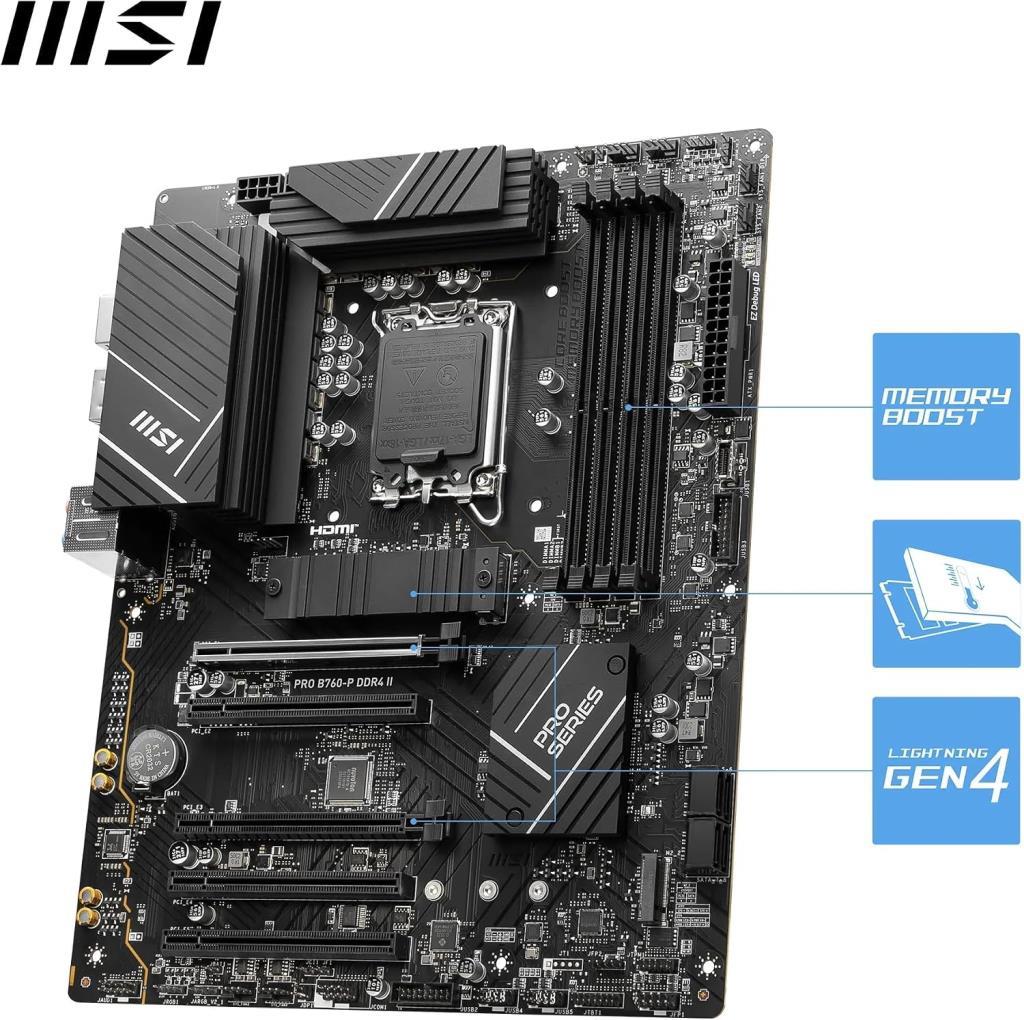 MSI Pro B760-P II Intel LGA1700 DDR4 ATX Anakart - OUTLET
